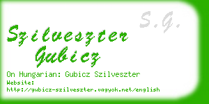 szilveszter gubicz business card